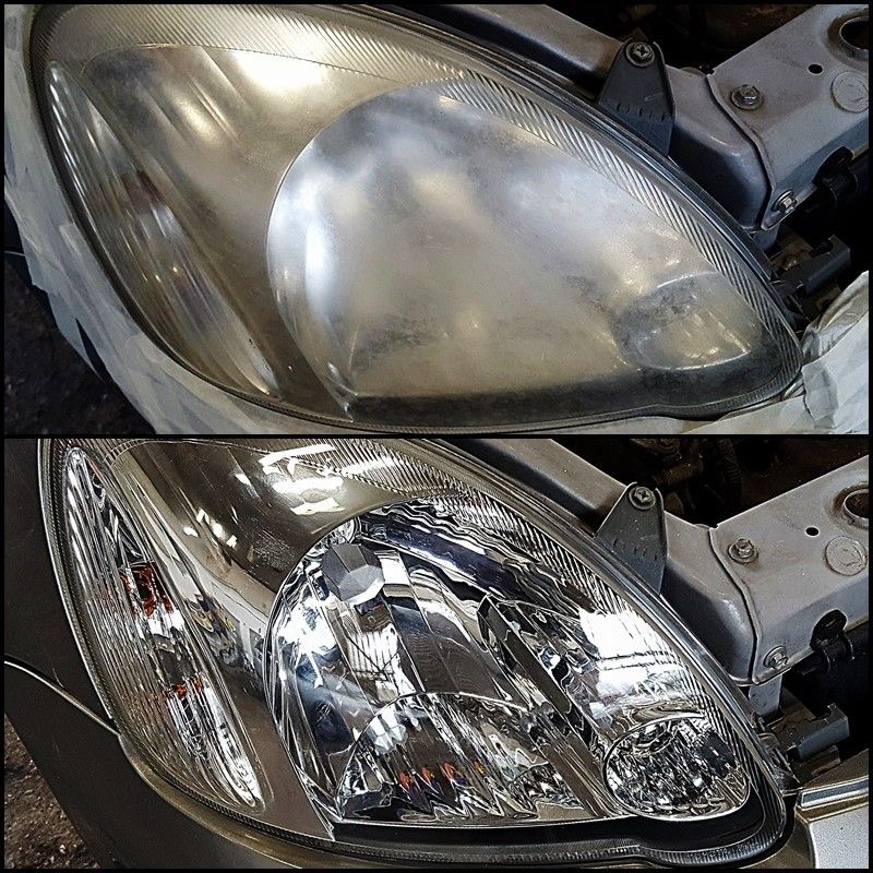 Headlight Restoration — before and after